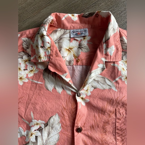 Pacific Legend Shirt Mens 2XL Hawaiian Aloha Cotton Floral Made USA Resort Beach - Picture 5 of 16